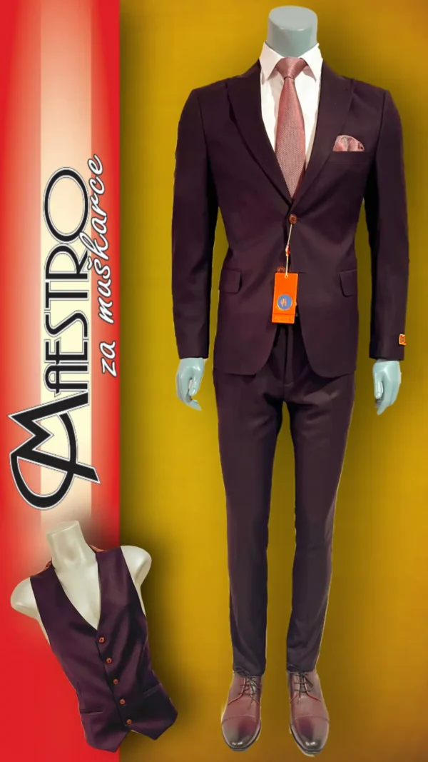 Muško odelo - vinski bordo