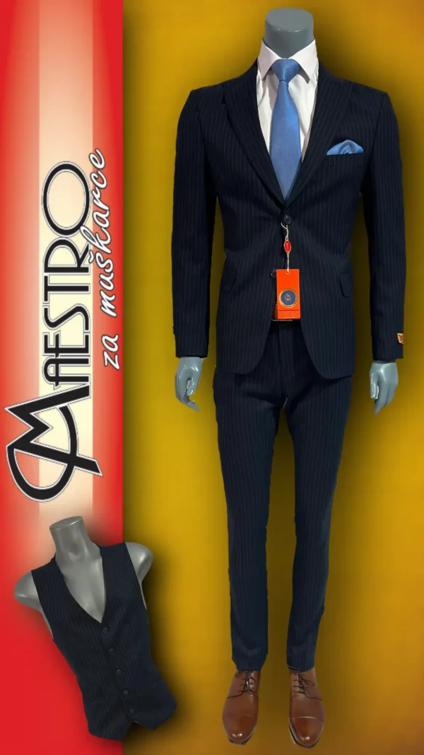 Muško odelo - prugasto teget